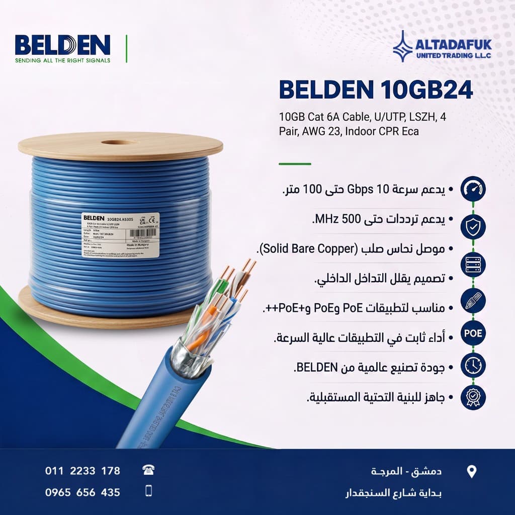 CAT6A U/UTP — BELDEN 10GB24